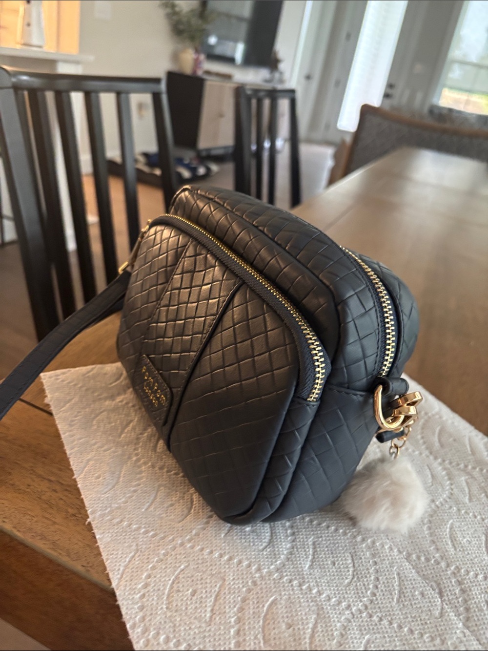 Slate Blue Quilted Leather/RFID WALLET - Picture 6 of 11